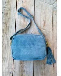 Marlon - Paris wildlederhandtasche – hellblau - Lyst