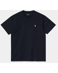 Carhartt - T-shirt Chase Dark / Gold - Lyst