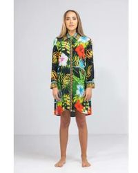 Inoa - Darwin Print Silk Shirt Dress 0 - Lyst