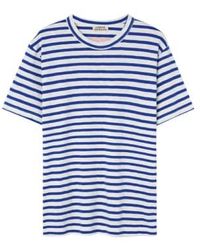 Loreak Mendian - Arraun Stripe T-shirt Off /ink /ink / M - Lyst