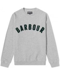 Barbour - Prep logo rundhals-sweatshirt grau meliert - Lyst