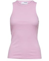 SELECTED - Anna O Neck Tank Top Sweet Lilac - Lyst