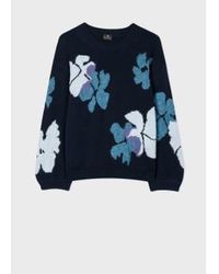 Paul Smith - Mohair Blend Marsh Marigold Printed Sweater Small - Lyst