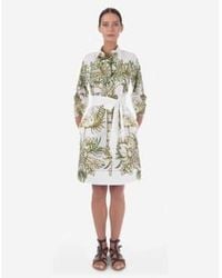 Sara Roka - Elenat B Jungle Print Crop Sleeve Midi Kleid mit Gürtel Col: - Lyst