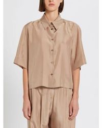 Marella - Silk Short Loose Shirt - Lyst
