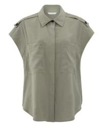 Yaya - Sleeveless Blouse With Buttons, Pockets And Cargo Accents 36 - Lyst