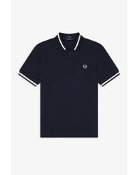 Fred Perry - Fährt Original Single Tipped Polo Navy / Snow White ab. - Lyst