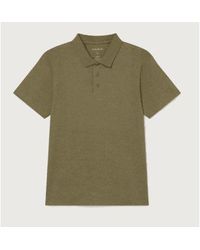 Thinking Mu - Khaki Green Hemp Polo Shirt S - Lyst