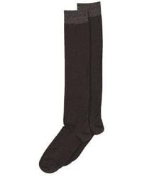 mpDenmark - /silk Knee Socks Dark Brown 37-39 - Lyst