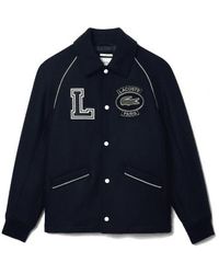 Lacoste - Premium Varsity Jacket Badje Navy Blue M - Lyst