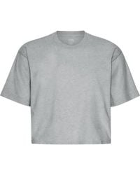 COLORFUL STANDARD - T-shirt culasse en carrée organique gris heather - Lyst