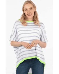 MSH - Striped Short Sleeve Cotton Jumper With Contrasting Trim - Lyst