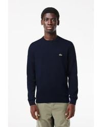 Lacoste - Monochrome Crew Neck Sweater - Lyst