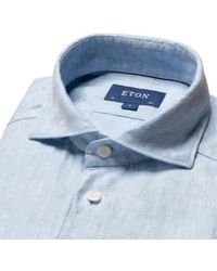 Eton - Slim fit leinen twill shirt 10001142926 - Lyst