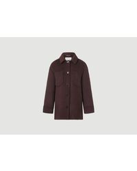 Samsøe & Samsøe Wool Samsoe Samsoe Dione Overshirt Jacket in Purple | Lyst