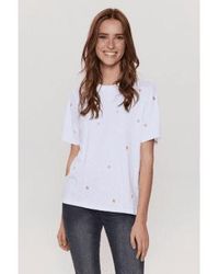 Numph - Camiseta blanca brillante pilar - Lyst