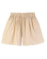 L.F.Markey - Citrus Stripe Basic Linen Shorts - Lyst