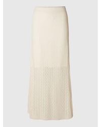 SELECTED - Agny Knitted Maxi Skirt Birch - Lyst