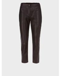 Marc Cain - Franca Leather Look Trousers 3 - Lyst