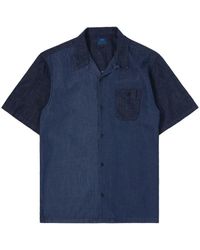Edwin Resort Ss Shirt Blue Denim Wash - Azul