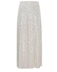 Ichi - Fauci Sequinned Maxi Skirt-frosted Almond-20120063 Small(uk8-10) - Lyst