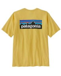 Patagonia - P-6 logo responsibili-tee® jaune moulu - Lyst