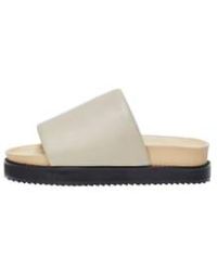 SELECTED - Chinchilla Leather Sliders 36 - Lyst
