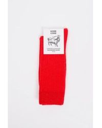 Homecore - Chaussettes cashmere mischfeuer rot - Lyst