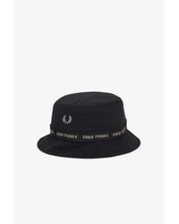 Fred Perry - Branded Taped Bucket Hat Medium - Lyst