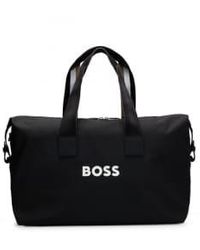 BOSS - Boss catch 3.0 holdall bag col: 001 schwarz, größe: os - Lyst
