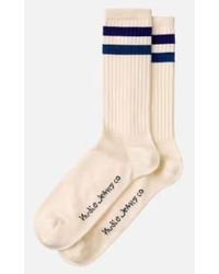 Nudie Jeans - Amundsson Sport Socks Off /navy Os - Lyst