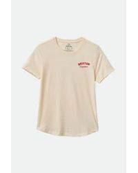 Brixton - T-shirt ras du cou ajusté empresa, fumée blanche - Lyst