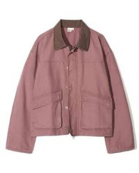 PARTIMENTO - Vintage Washed Wide Work Jacket In Medium - Lyst