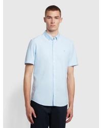 Farah - Brewer Slim Fit Short Sleeve Oxford Shirt - Lyst