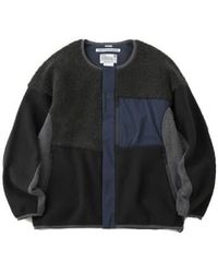 White Mountaineering - Gore-tex Infinium Patchwork Boa No Collar Jacket Charcoal 1 - Lyst