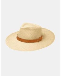 Pachacuti - Fronterra Leather Band Hat Size: 60cm, Col: Beige 60cm - Lyst