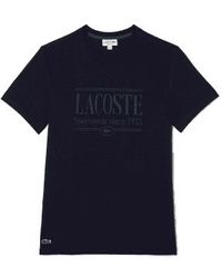 Lacoste - Regular Fit Jersey Tee Dark Navy L - Lyst
