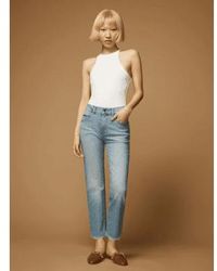 DL1961 - Patti Reef Straight High Rise Jeans - Lyst