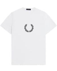 Fred Perry - Laurel Wreath Graphic T Shirt White - Lyst