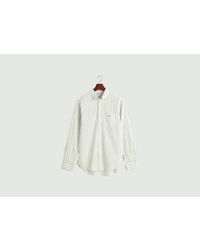 GANT - Straight Striped Shirt In Cotton Poplin 1 - Lyst