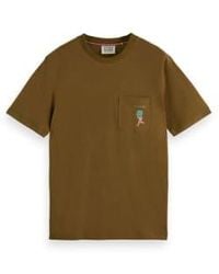 Scotch & Soda - Khaki Chest Pocket T Shirt Xx Large / - Lyst