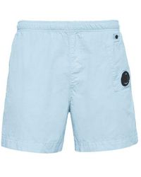 C.P. Company - C.p. firma flatt nylon kleidungsstück gefärbt swin shorts starlight blau - Lyst