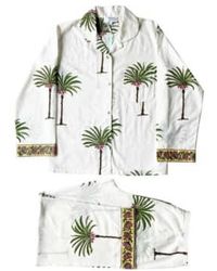 Powell Craft - Ladies Palm Tree Print Cotton Pyjamas S/m - Lyst