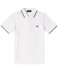 Fred Perry Cotton White Ice Maroon Twin Tipped M 12 Polo Shirt for Men -  Lyst