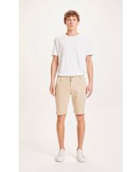 Knowledge Cotton - Light Feather Gray 50182 Chuck Regular Chino Shorts - Lyst