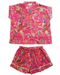 Powell Craft - Hot Birds Short Pyjama Set With Piping - Lyst