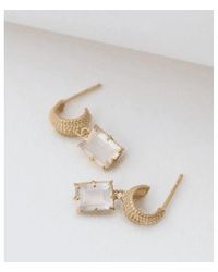 Zoe & Morgan - Blossom Rose Quartz Earrings Plated Sterling Silver - Lyst