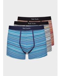 Paul Smith - 3 Pack Underwear Col: /blue/red All Stripe, Size: S - Lyst