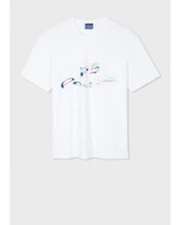 Paul Smith - Wave Script T-shirt Col: 01 , Size: Xl Xl - Lyst
