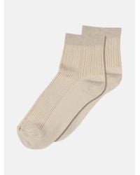 mpDenmark - Darya Short Ankle Socks Ecru 37-39 - Lyst
